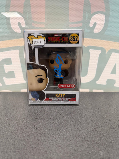 Signed Katy Funko Pop 852, front box view