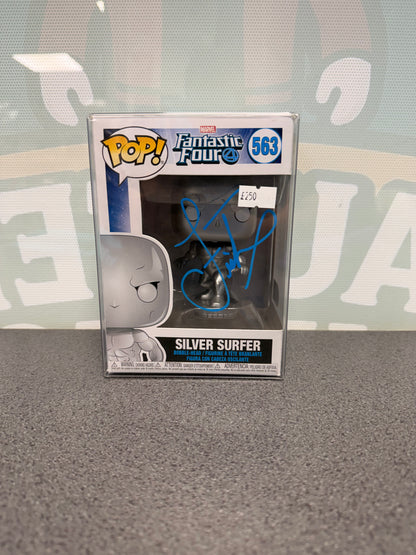 Laurence Fishburne signed Silver Surfer Funko Pop 563, front box view