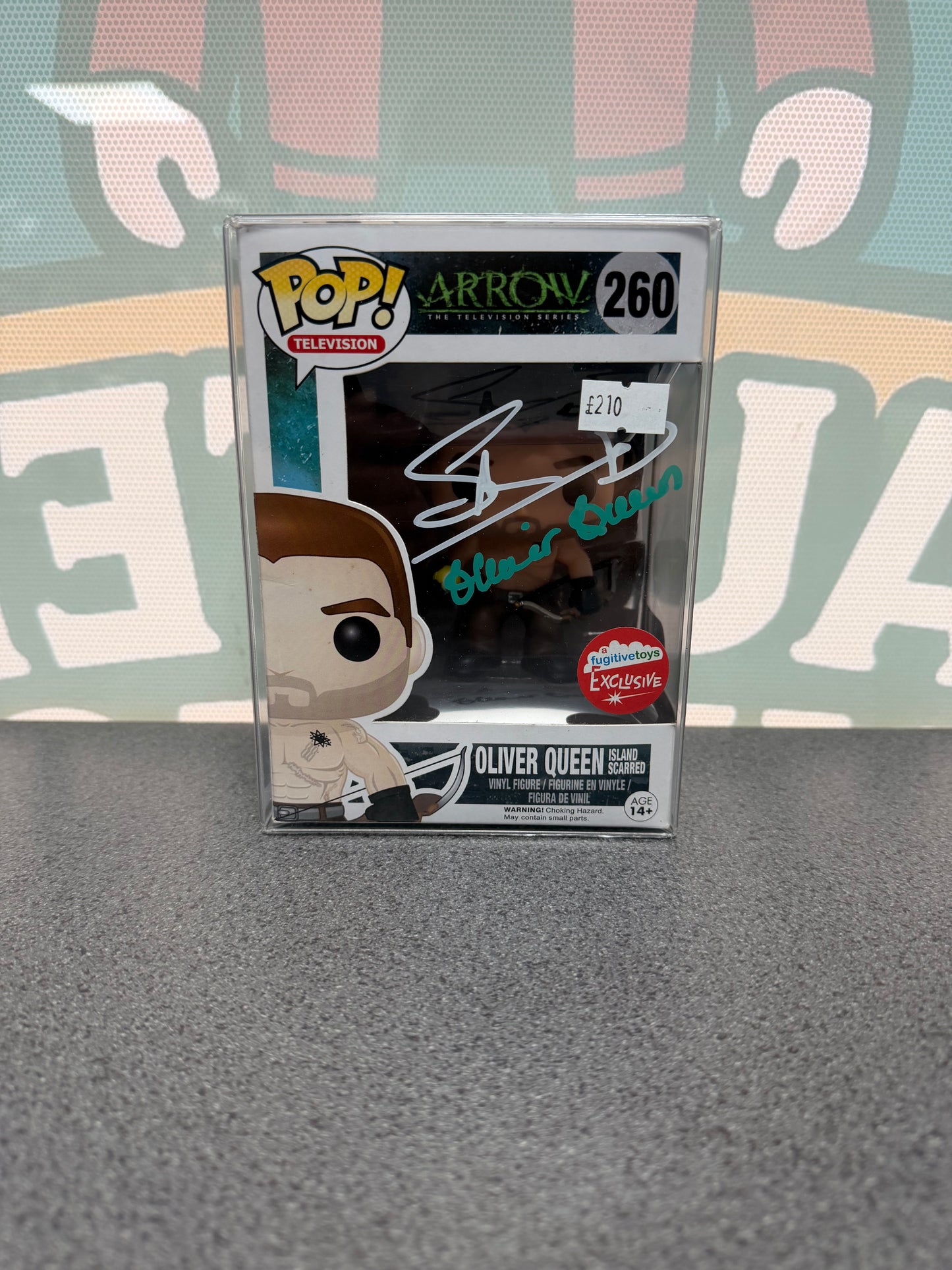 Stephen Amell Signed Oliver Queen (Island Scarred) Funko Pop! #260