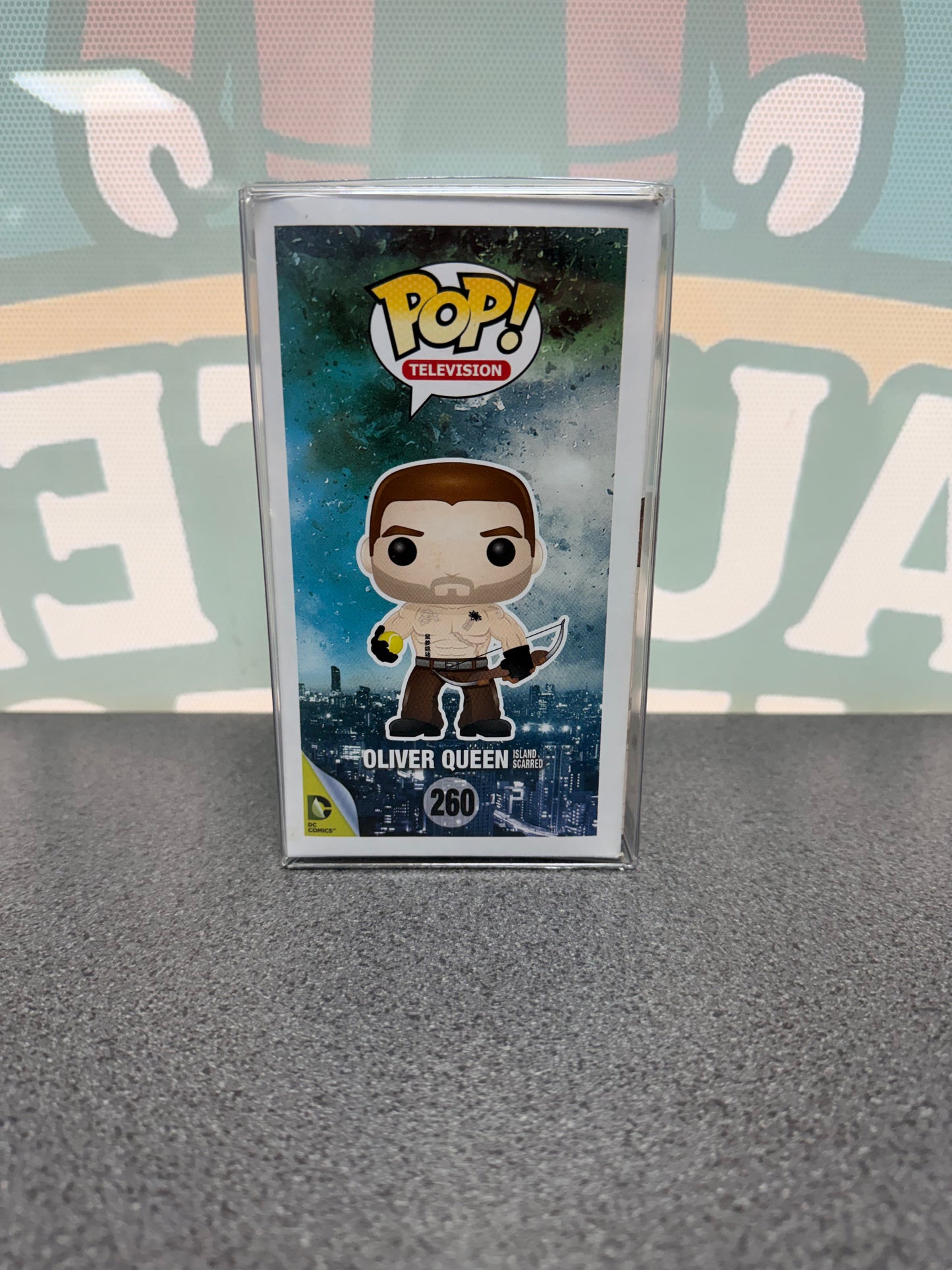 Stephen Amell Signed Oliver Queen (Island Scarred) Funko Pop! #260