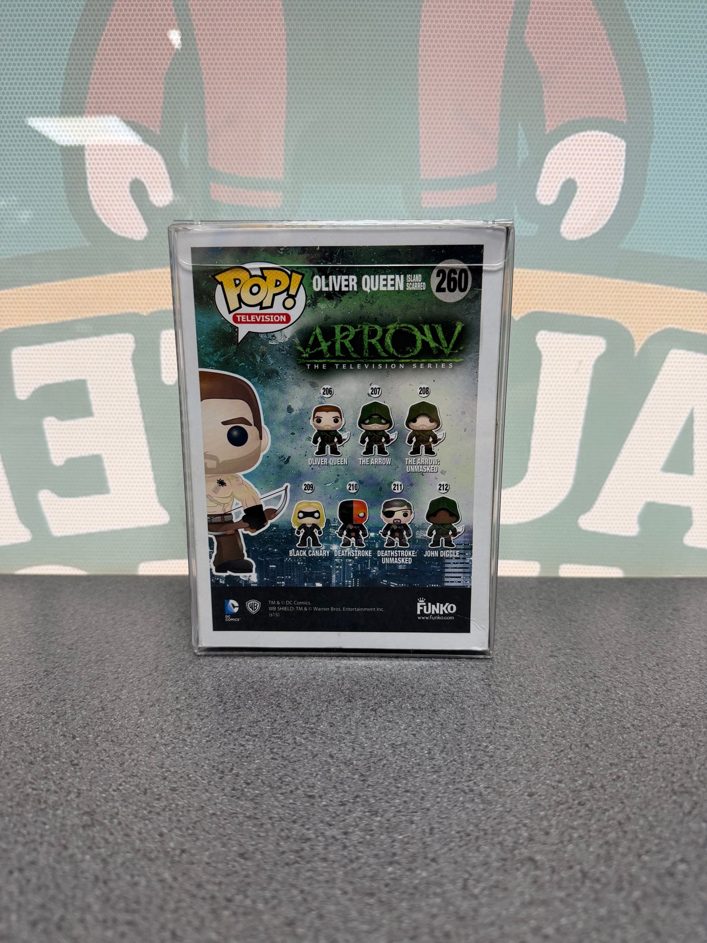 Stephen Amell Signed Oliver Queen (Island Scarred) Funko Pop! #260