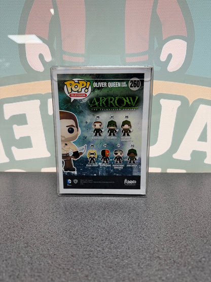 Stephen Amell Signed Oliver Queen (Island Scarred) Funko Pop! #260