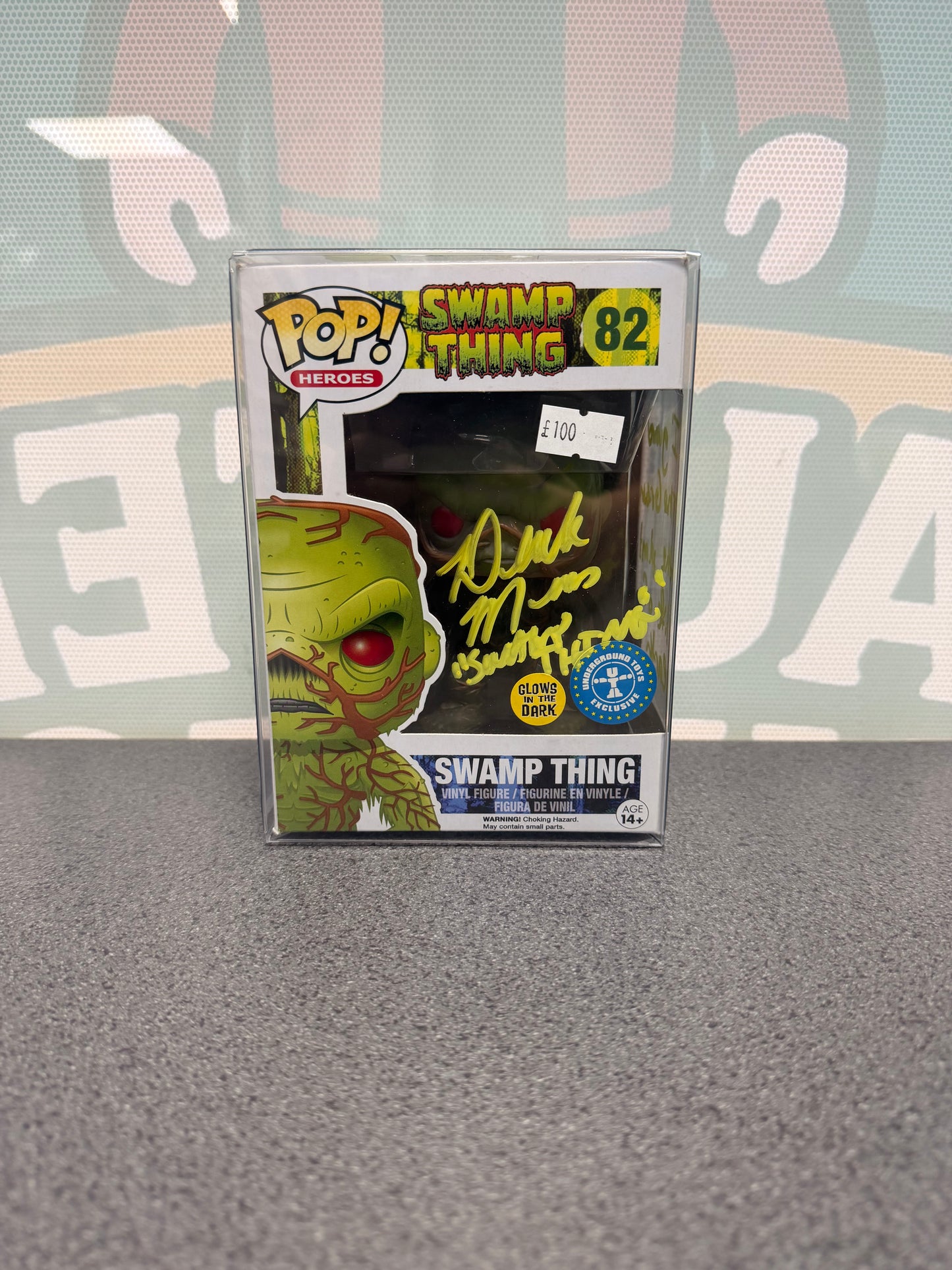 Derek Mears Signed Swamp Thing Funko Pop! #82