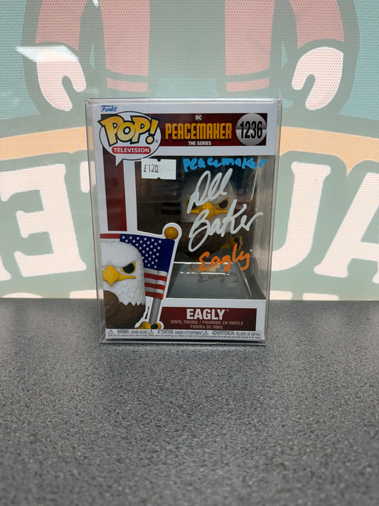 Dee Bradley Baker Signed Eagly Funko Pop! #1236