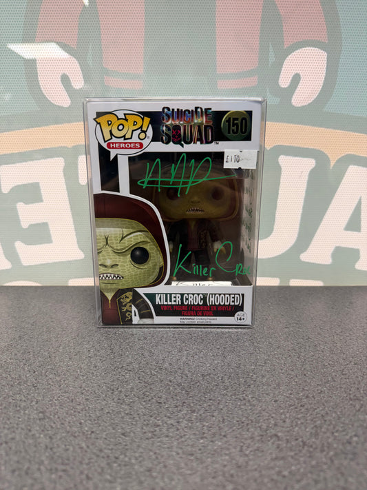 Adewale Akinnuoye-Agbaje Signed Killer Croc (Hooded) Funko Pop! #150