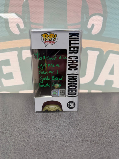Adewale Akinnuoye-Agbaje Signed Killer Croc (Hooded) Funko Pop! #150