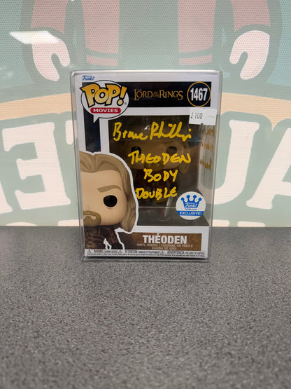 Bruce Phillips Signed Théoden Funko Pop! #1467