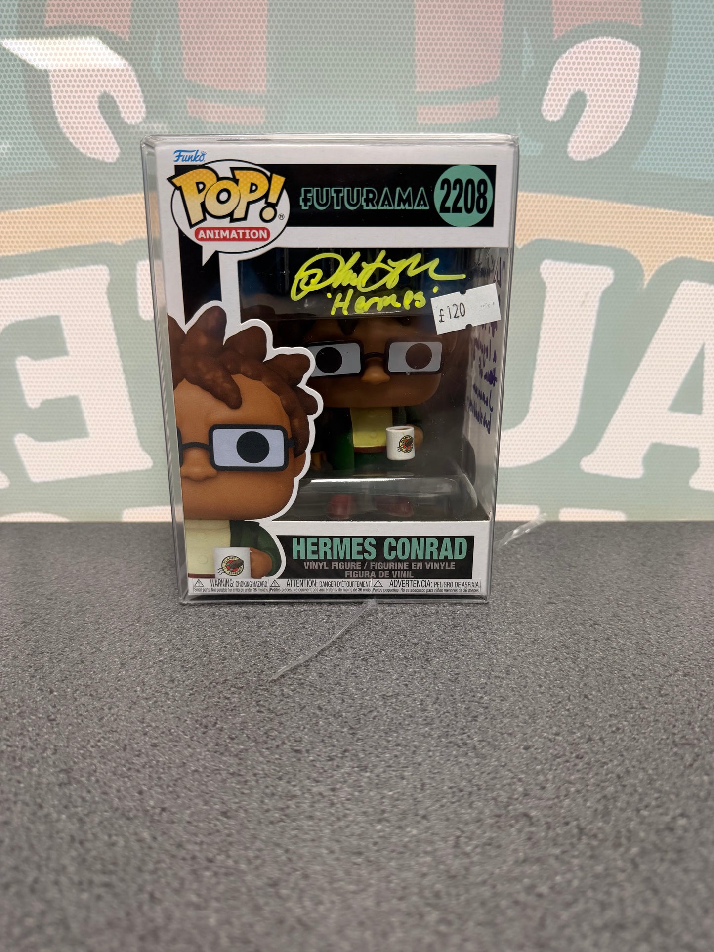 Phil LaMarr Signed Hermes Conrad Funko Pop! #2208 – Quote