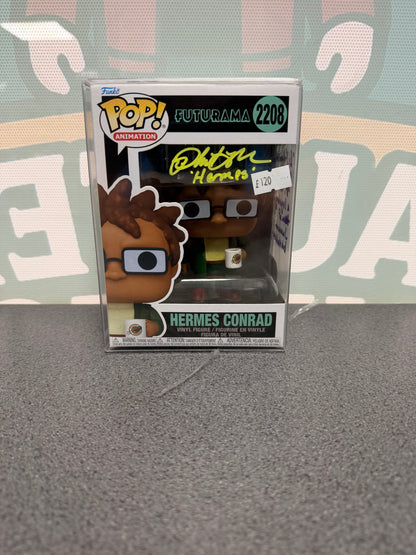 Phil LaMarr Signed Hermes Conrad Funko Pop! #2208 – Quote