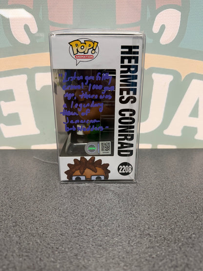 Phil LaMarr Signed Hermes Conrad Funko Pop! #2208 – Quote