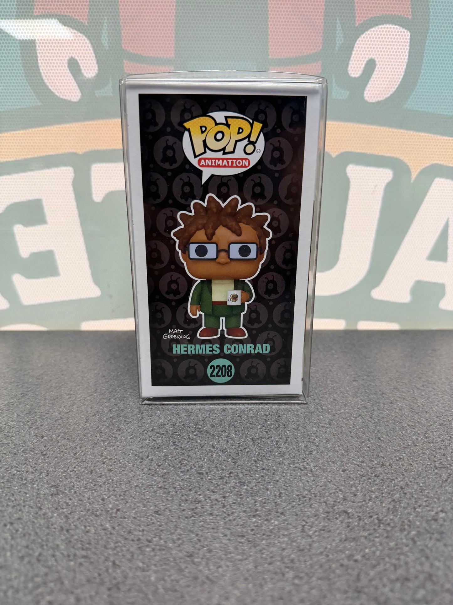 Phil LaMarr Signed Hermes Conrad Funko Pop! #2208 – Pink Signature