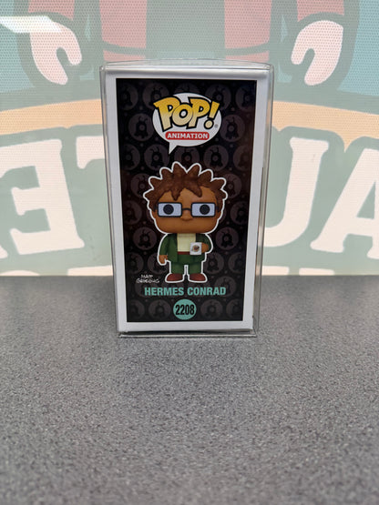 Phil LaMarr Signed Hermes Conrad Funko Pop! #2208 – Pink Signature