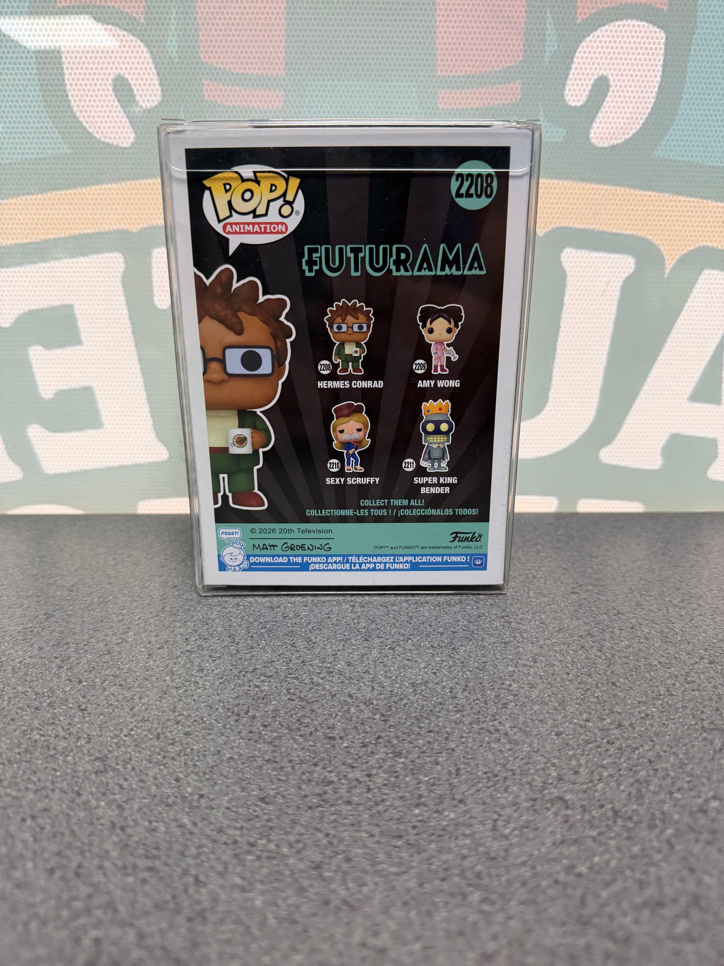 Phil LaMarr Signed Hermes Conrad Funko Pop! #2208 – Pink Signature