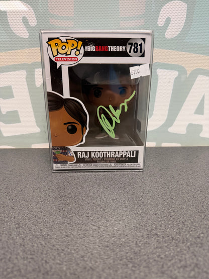 Kunal Nayyar Signed Raj Koothrappali Funko Pop! #781