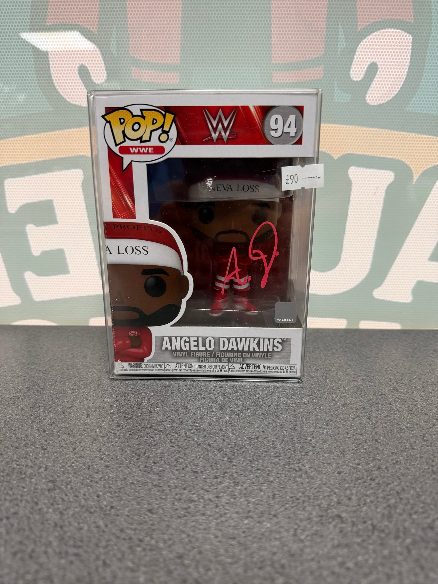 Angelo Dawkins Signed Funko Pop! #94 – WWE