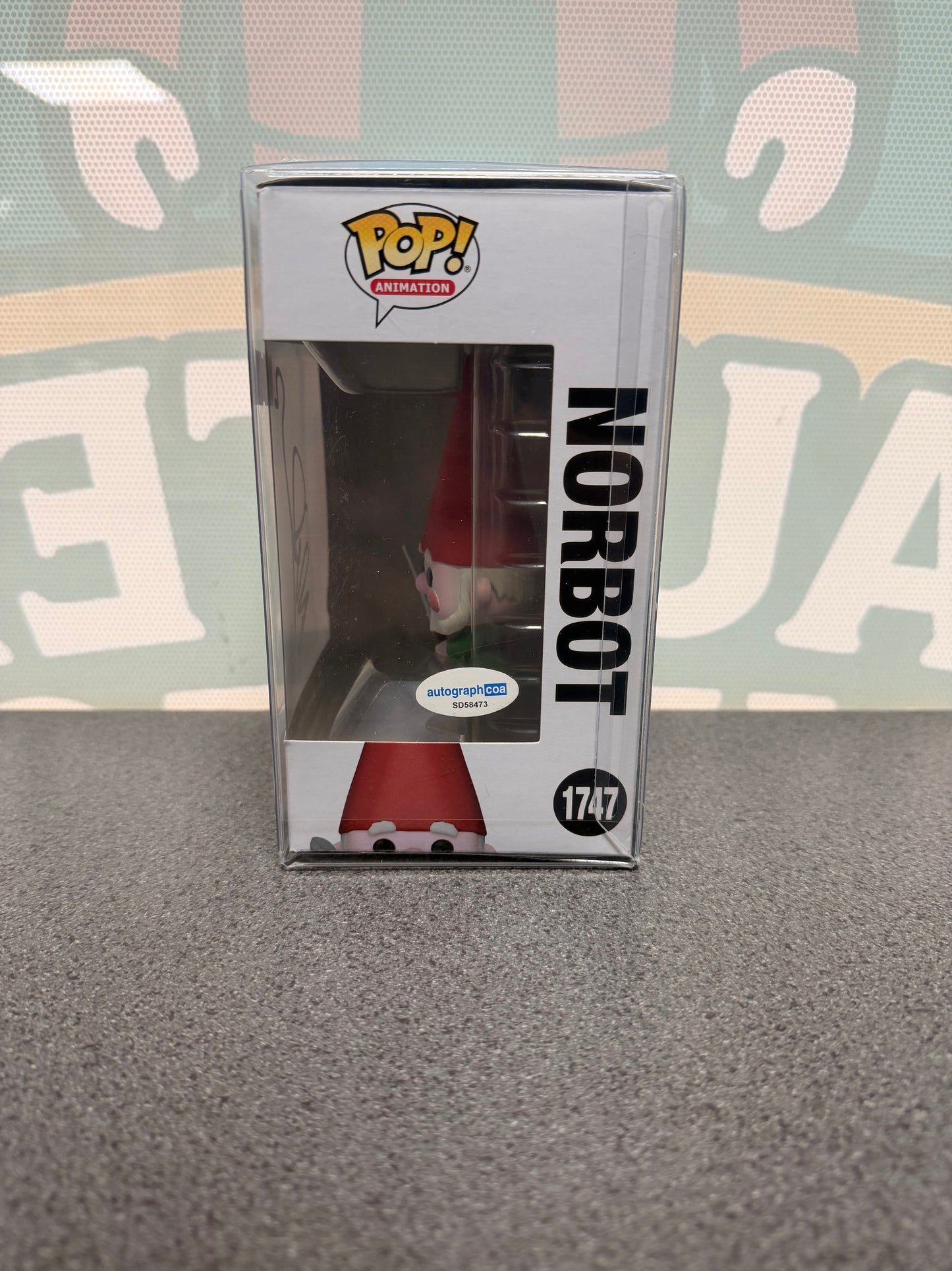 Nick Park Signed Norbot Funko Pop! #1747 – White Signature – ACOA