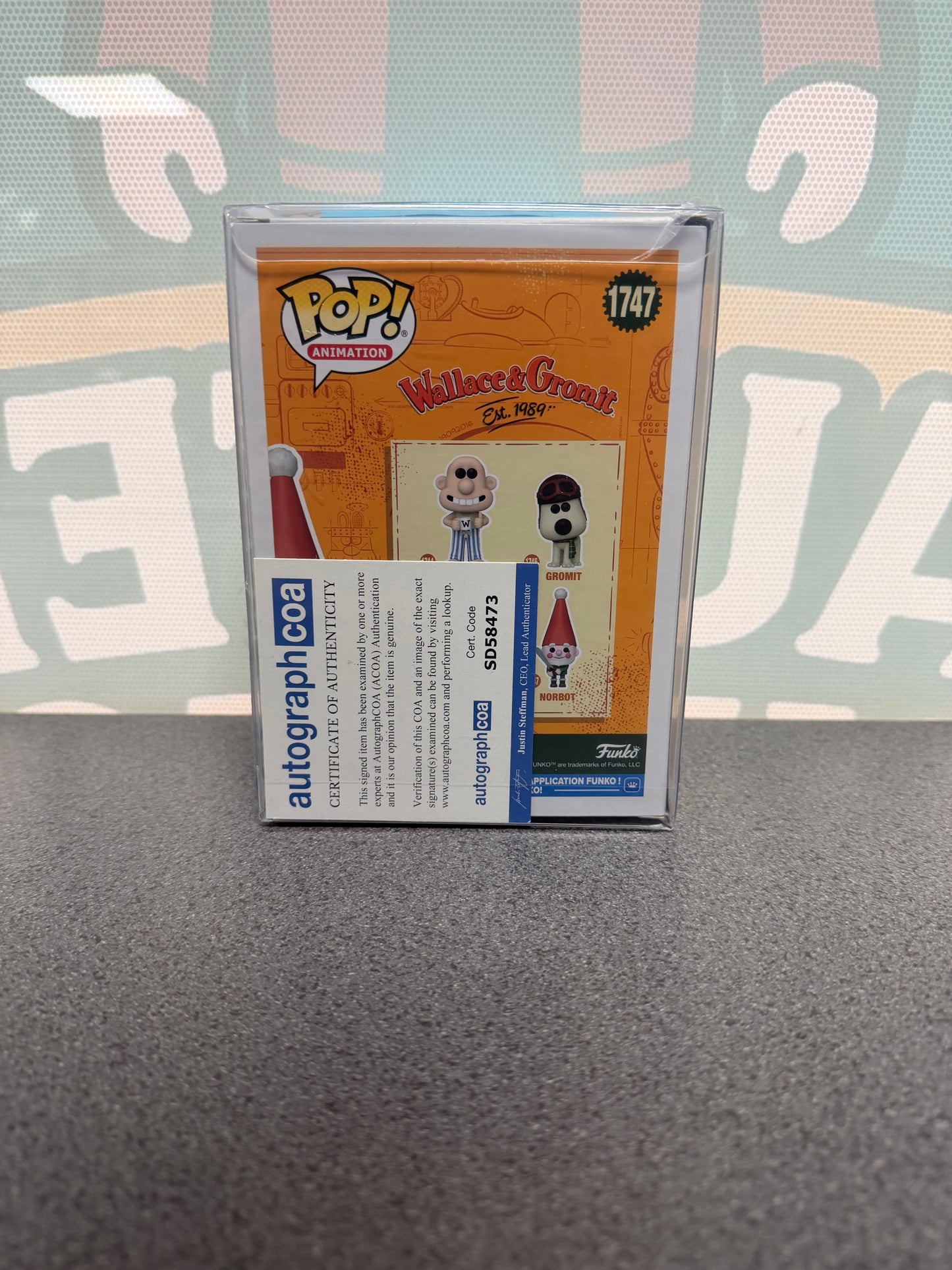 Nick Park Signed Norbot Funko Pop! #1747 – White Signature – ACOA
