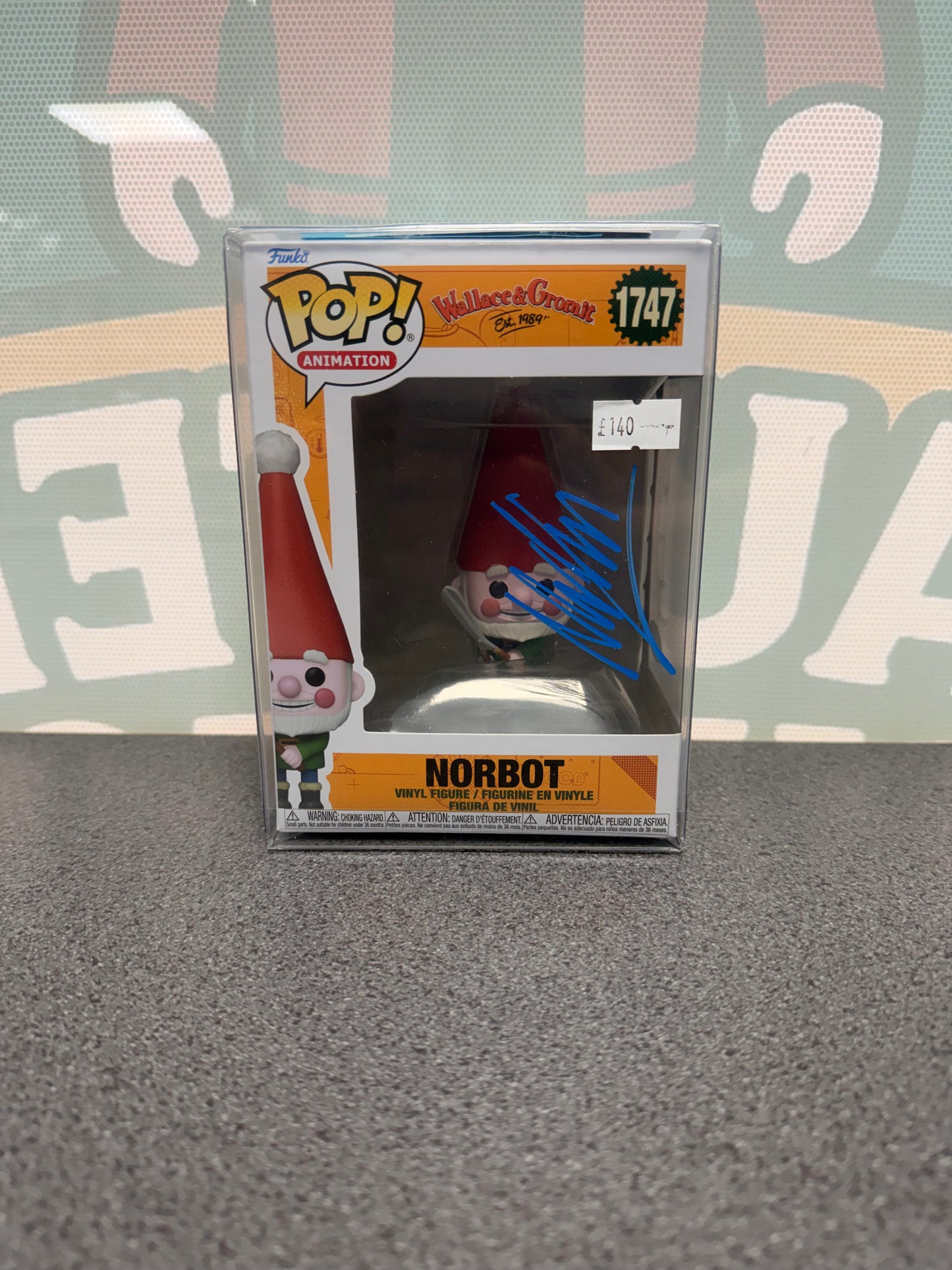 Merlin Crossingham Signed Norbot Funko Pop! #1747 – Blue Signature – ACOA