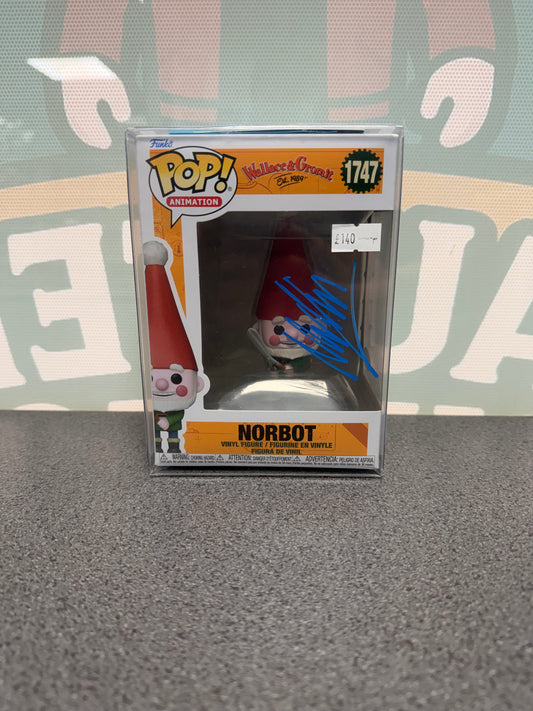 Merlin Crossingham Signed Norbot Funko Pop! #1747 – Blue Signature – ACOA