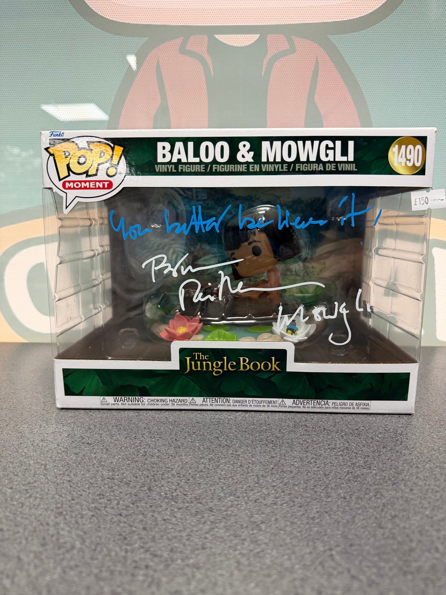 Bruce Reitherman Signed Baloo & Mowgli Funko Pop! Moment #1490 – With Quote