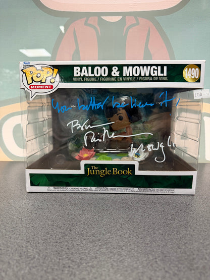 Bruce Reitherman Signed Baloo & Mowgli Funko Pop! Moment #1490 – With Quote
