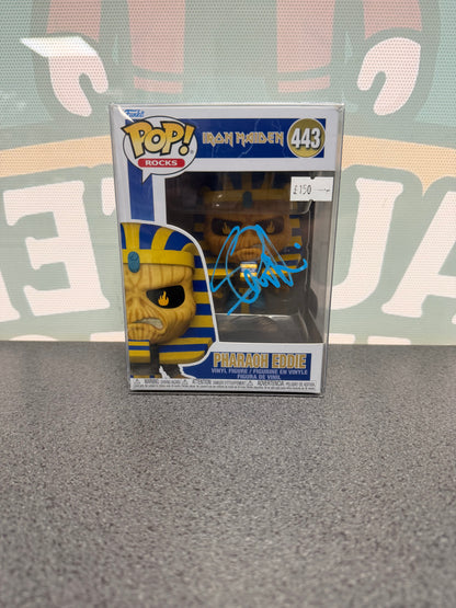 Steve Harris Signed Pharaoh Eddie Funko Pop! #443 – Iron Maiden – SWAU