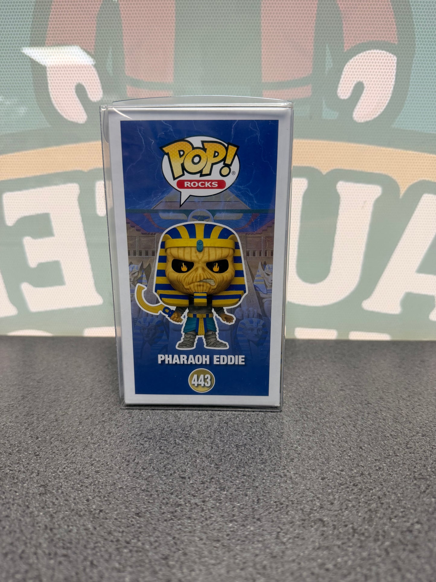 Steve Harris Signed Pharaoh Eddie Funko Pop! #443 – Iron Maiden – SWAU