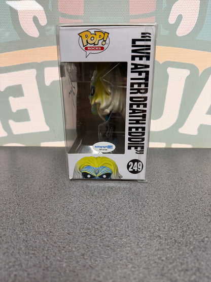 Simon Dawson Signed Live After Death Eddie Funko Pop! #249 – Iron Maiden – ACOA