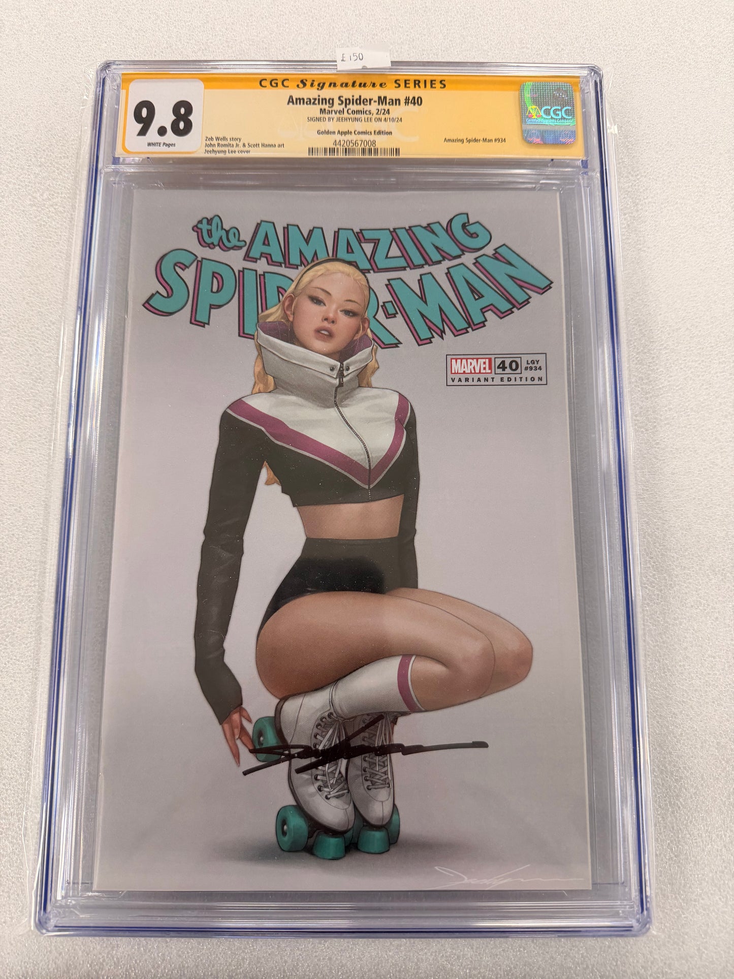 Amazing Spider-Man #40 CGC SS 9.8 – Jeehyung Lee Signed Golden Apple Variant