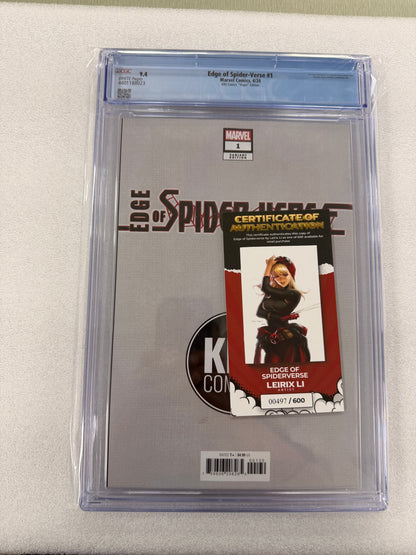 Edge of Spider-Verse #1 CGC 9.4 – Leirix Li Virgin – Limited 600 Copies, 497/600