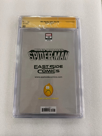 Miles Morales: Spider-Man #39 CGC SS 9.8 – Ivan Tao Signed & Double-Face Sketch