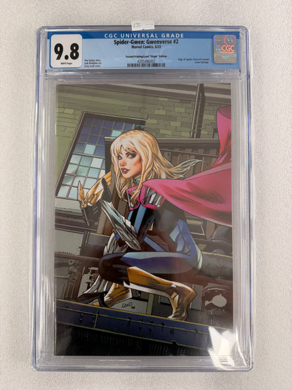 Spider-Gwen: Gwenverse #2 CGC 9.8 – Greg Land Virgin Variant – Second Printing