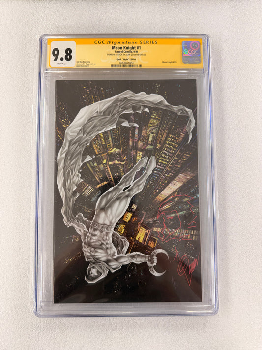 Moon Knight #1 CGC SS 9.8 – Alan Quah Signed & Sketched Virgin Variant