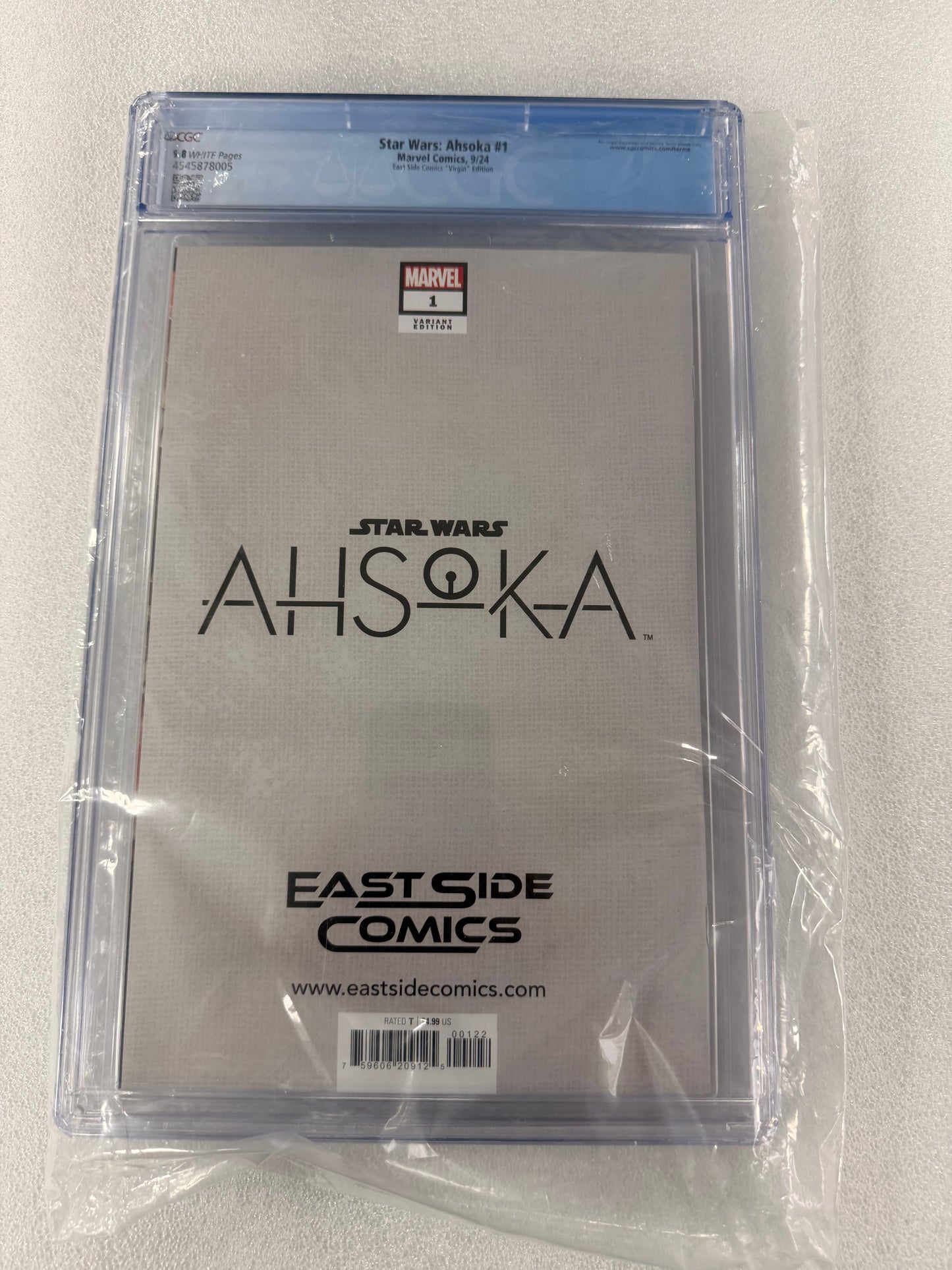 Star Wars: Ahsoka #1 CGC 9.8 – Rahzzah East Side Comics Virgin Variant