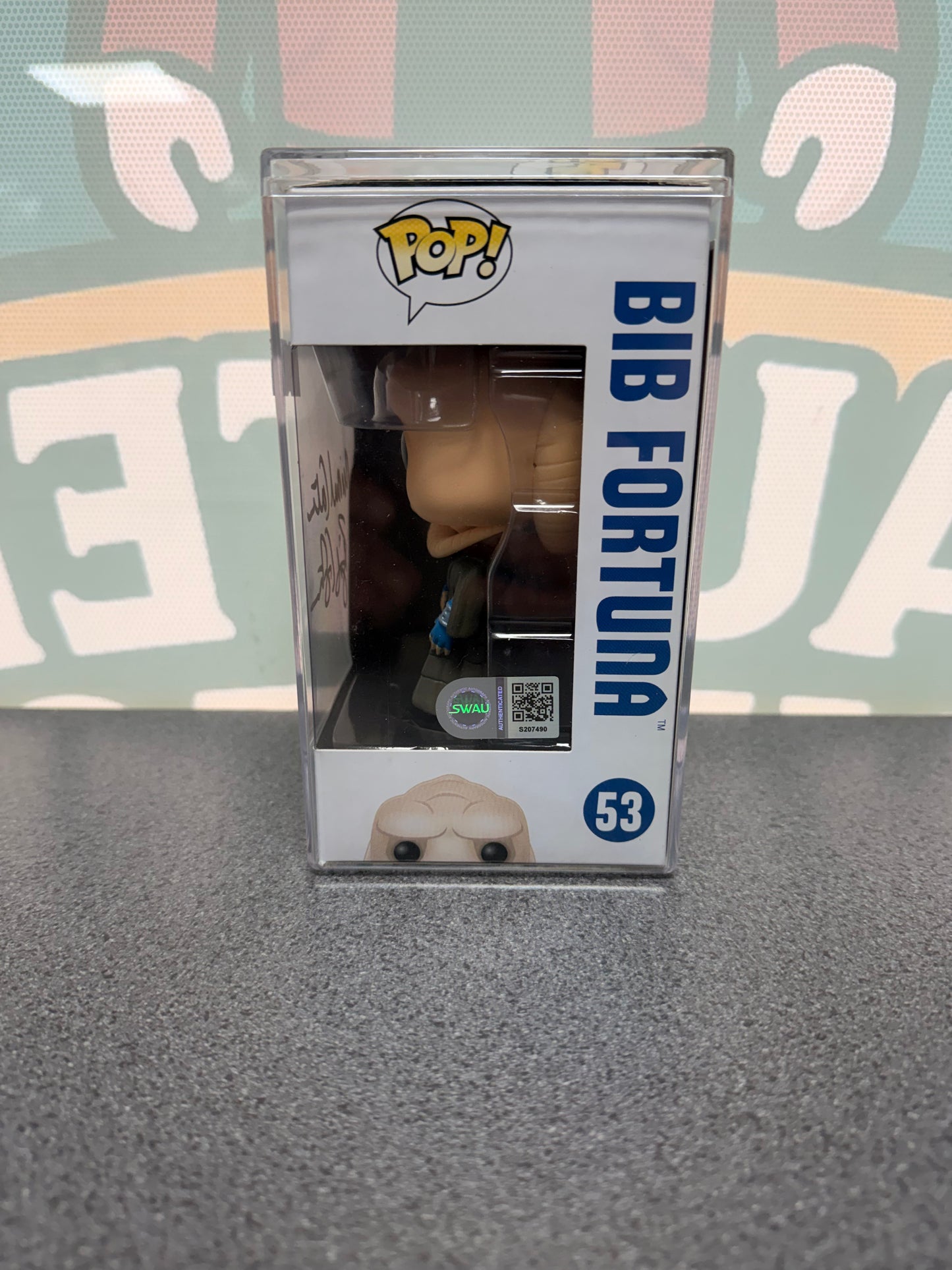 Michael Carter signed Bib Fortuna Funko Pop #53 – side window with SWAU S207490