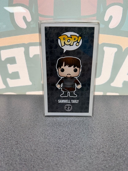 John Bradley signed Samwell Tarly Funko Pop #27 – illustrated side of box