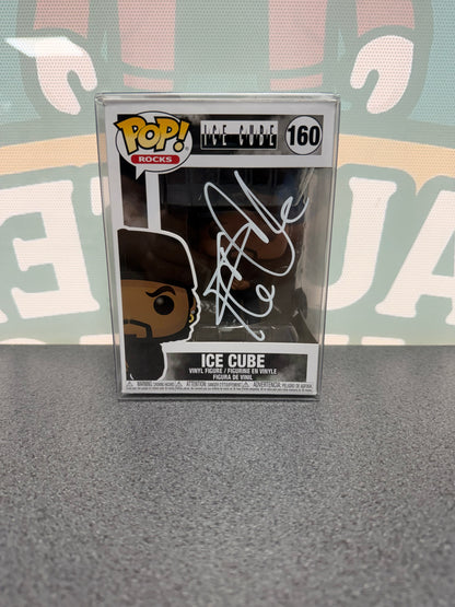 Ice Cube signed Funko Pop #160 – front with white autograph