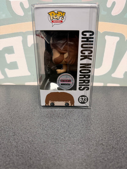Chuck Norris signed Funko Pop #673 – side window with Monopoly Authentic MON34755
