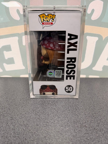 Axl Rose signed Funko Pop #50 – side window with SWAU S123808