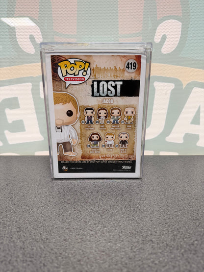 Mark Pellegrino signed Jacob Funko Pop #419 from Lost – rear of the box