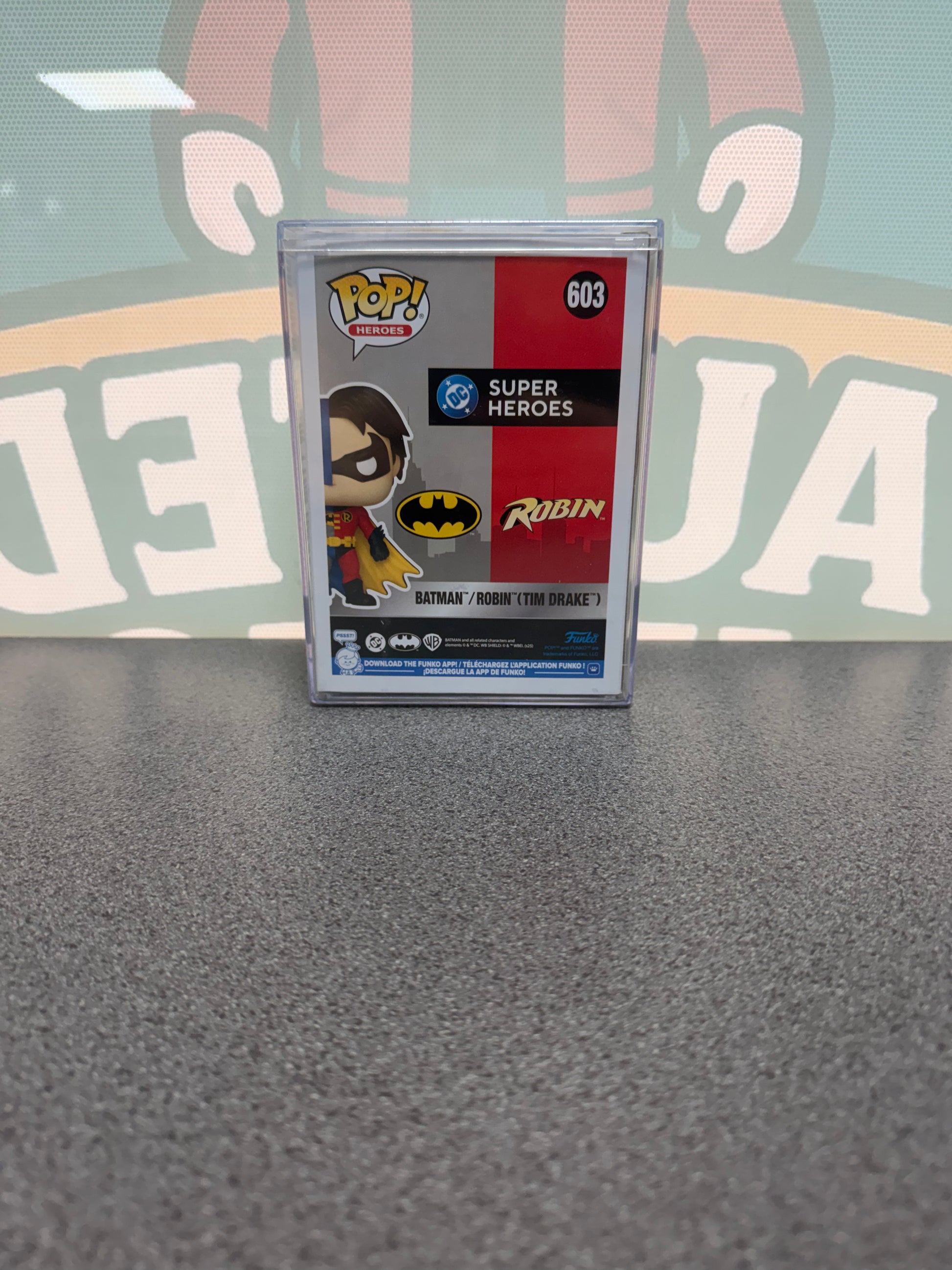 Batman / Robin (Tim Drake) Funko Pop! #603 – Limited Edition – 1,200 Pieces – back of box