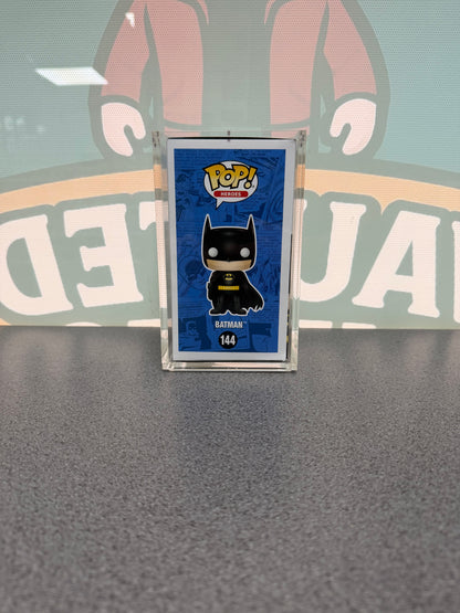 Batman (Blue Chrome) Funko Pop! #144 – Toy Tokyo San Diego 2017 – illustrated side of box