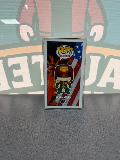 Judge Dredd Funko Pop! #48 – illustrated side of box