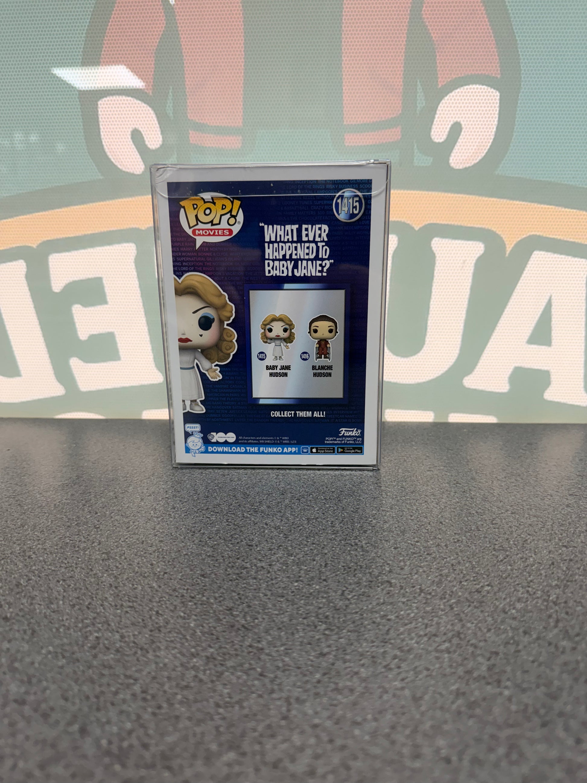 Baby Jane Hudson Funko Pop! #1415 – Black & White Chase – back of box