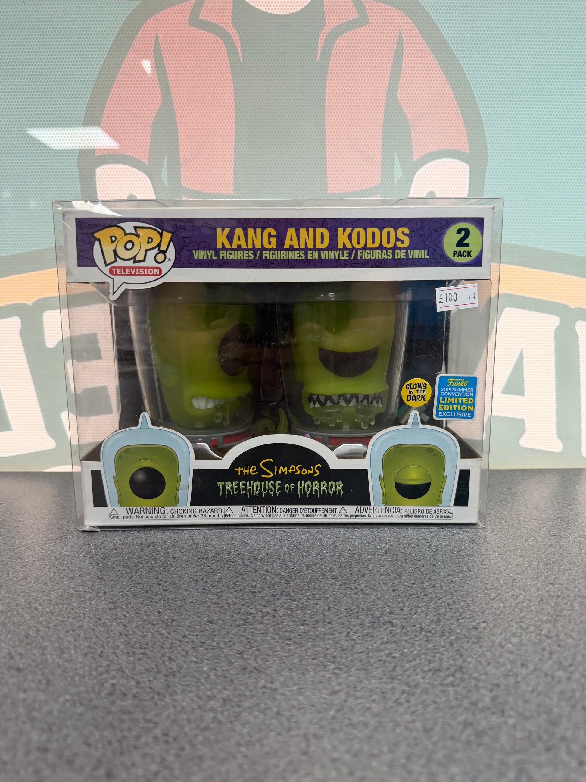 Kang & Kodos Funko Pop! – Glow 2-Pack – 2019 Summer Convention – front of box