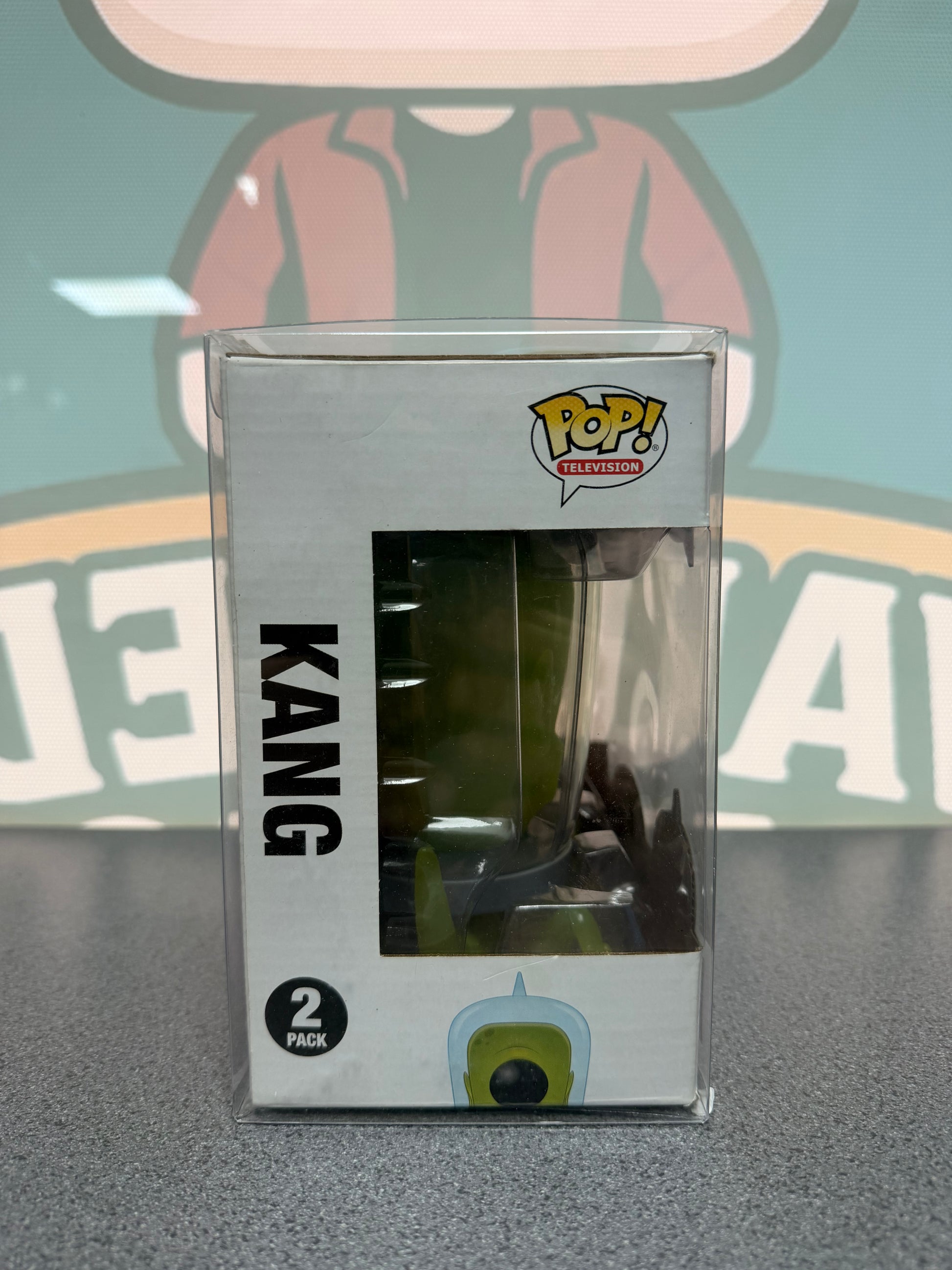 Kang & Kodos Funko Pop! – Glow 2-Pack – 2019 Summer Convention – opposite window side of box