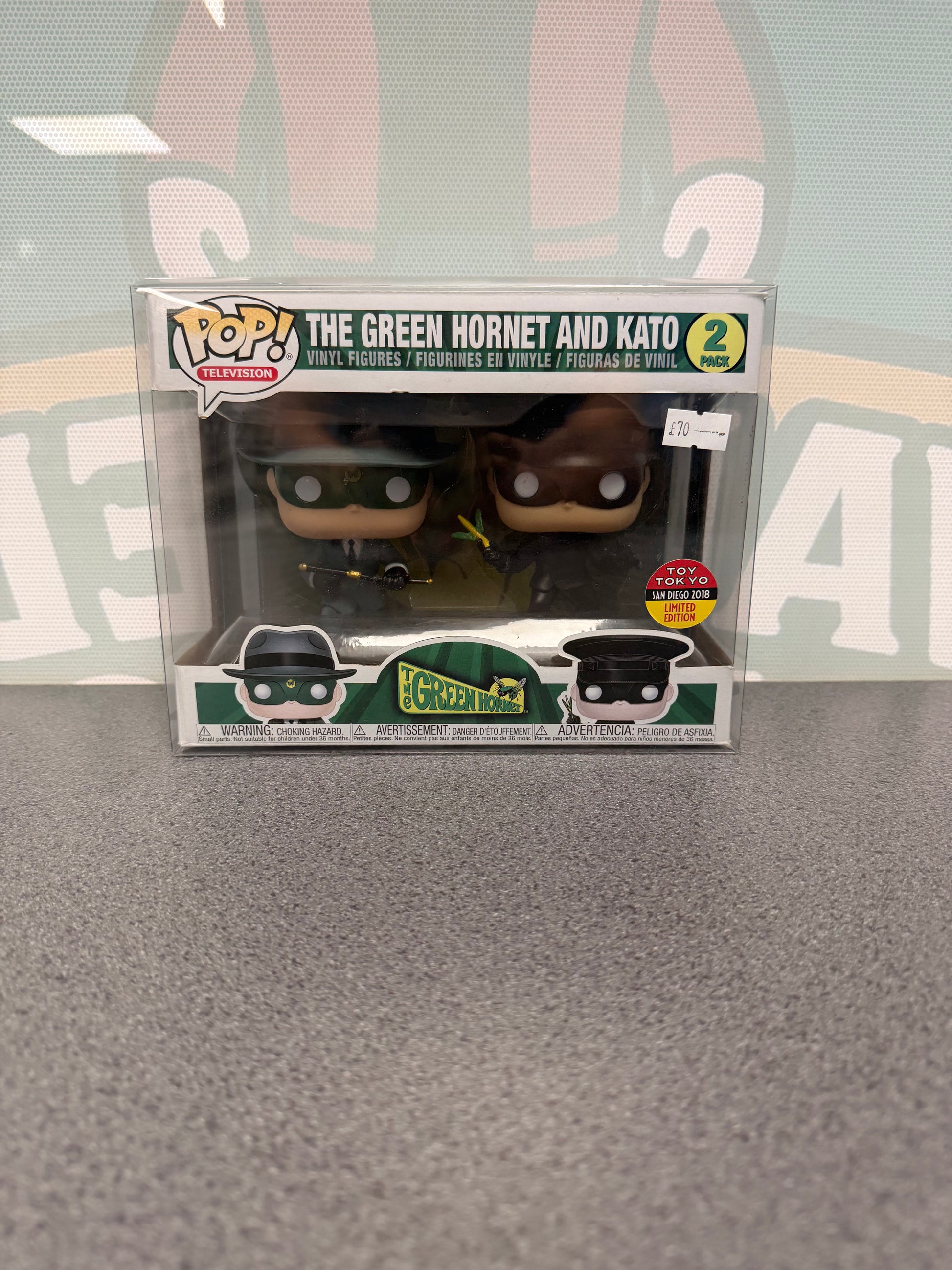 The Green Hornet & Kato Funko Pop! – 2-Pack – Toy Tokyo 2018 – front of box