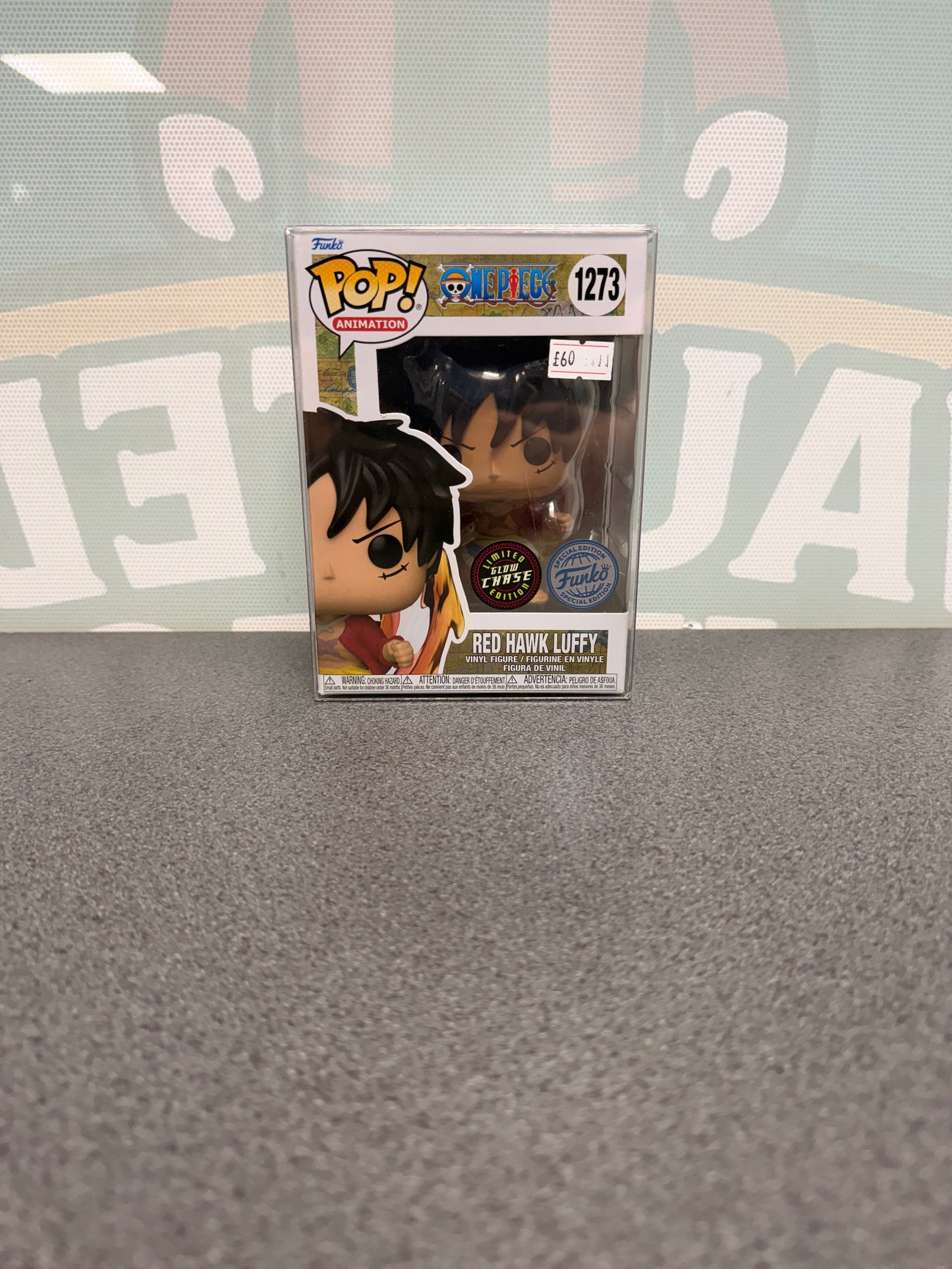 Red Hawk Luffy Funko Pop! #1273 – Glow Chase – front of box