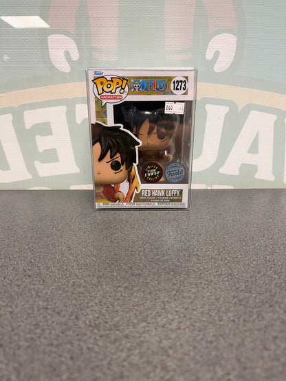 Red Hawk Luffy Funko Pop! #1273 – Glow Chase – front of box