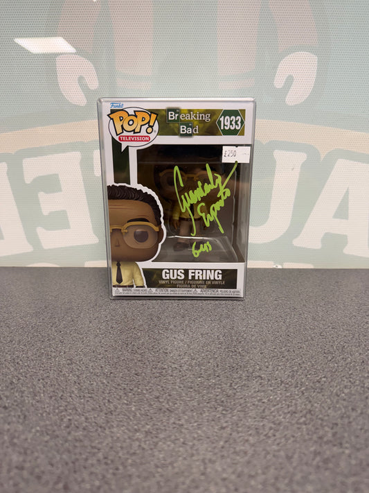 Gus Fring Funko Pop! #1933 – front of box with autograph